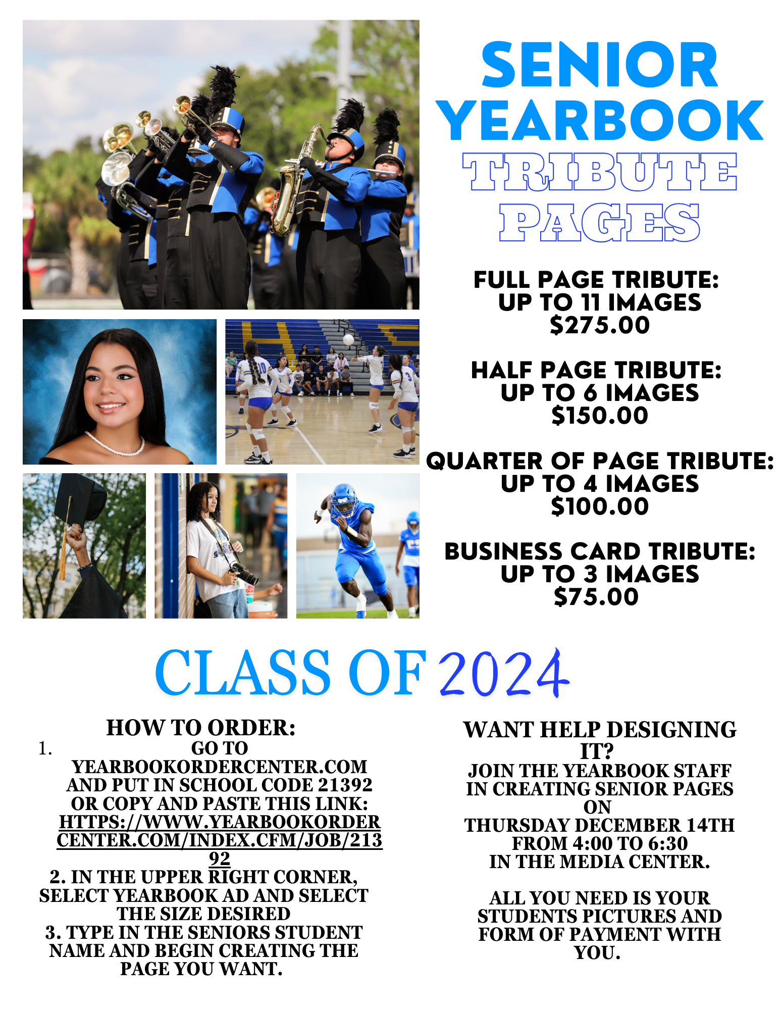 Senior yearbook tributes